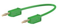 280039-030-25 Staubli 2 mm Connector Test Lead, 10A, 30 V ac, 60V dc, Green, 300mm Lead Length
