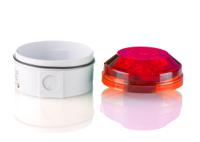 led195-05wh-02 Moflash LED195 Series Red Flashing Beacon, 85 → 280 V ac, 85 → 380 V dc, Surface Mount, Wall Mount, LED