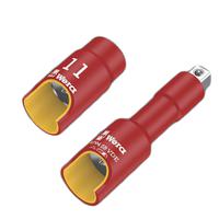 05004961001 Wera 3/8 in Drive 17mm Insulated Standard Socket, 6 point, VDE/1000V, 46 mm Overall Length