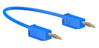 280039-050-23 Staubli 2 mm Connector Test Lead, 10A, 30 V ac, 60V dc, Blue, 500mm Lead Length