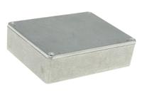 1590wbb Hammond 1590 Series Natural Die Cast Aluminium Enclosure, IP65, Natural Lid, 119.5 x 94 x 34mm