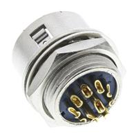 hr10-10r-12p73 Hirose Circular Connector, 12 Contacts, Panel, Miniature Connector, Socket, Male, HR10 Series