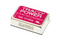 thd-12-2423 TRACOPOWER THD 12 DC-DC Converter, ±15V dc/ ±400mA Output, 18 → 36 V dc Input, 12W, Through Hole, +85°C Max Temp