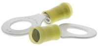 160138 TE Connectivity, PIDG Insulated Ring Terminal, M10 Stud Size, 2.6mm² to 6.6mm² Wire Size, Yellow