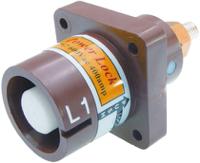 nps-1-bn-t4 ITT Cannon, Veam Powerlock Brown Panel Mount Industrial Power Plug, Rated At 400A, 1.0 kV