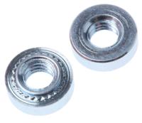 827-625 RS PRO Clear Passivated, Zinc Steel Clinch Nut, M4