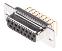 528-3711 RS PRO 15 Way Right Angle Through Hole D-sub Connector Socket, 2.77mm Pitch