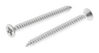 797-6165 RS PRO Plain Stainless Steel Countersunk Head Self Tapping Screw, N°8 x 1.3/4in Long 45mm Long