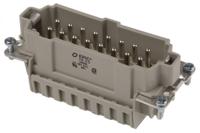 10400200 EPIC Heavy Duty Power Connector Insert, 16A, Male, H-BE Series, 16 Contacts