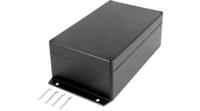 rnd-455-00441 RND RND 455 Series Black Aluminium Alloy Enclosure, IP65, Flanged, Black Lid, 200 x 120 x 75mm