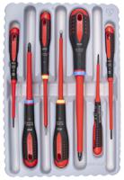 be-9888s Bahco Pozidriv; Slotted Insulated Screwdriver Set, 7-Piece