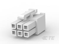1586765-6 TE Connectivity, VAL-U-LOK Female Connector Housing, 4.2mm Pitch, 6 Way, 2 Row