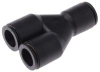 3140-12-00 Legris LF3000 Series Y Tube-to-Tube Adaptor, Push In 12 mm to Push In 12 mm, Tube-to-Tube Connection Style