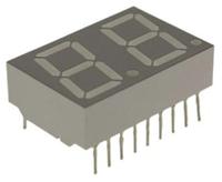 hdsp-5523-gh000 HDSP-5523-GH000 Broadcom 2 Digit 7-Segment LED Display, CC Red 3.7 mcd RH DP 14.2mm