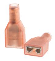735279 TE Connectivity PIDG FASTON .250 Red Insulated Female Spade Connector, Receptacle, 6.35 x 0.81mm Tab Size, 0.3mm² to
