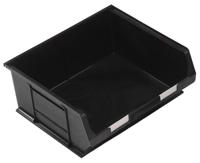 909-6921 RS PRO PP Storage Bin, 375mm x 420mm x 182mm, Black