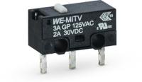 463091370402 Wurth Elektronik Micro Switch, Through Hole Terminal, 3 A, SP-CO