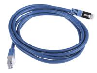 411-475 RS PRO, 2m Cat6, Blue RJ45 to Male RJ45 Male, S/FTP Shielded, Terminated PVC Sheath
