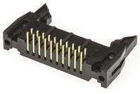 t816120a1r101ceu Amphenol Communications Solutions T816 Series Right Angle Through Hole PCB Header, 20 Contact(s), 2.54 mm Pitch, 2 Row,