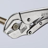 40-14-250 Knipex 40 14 Locking Pliers, 250 mm Overall, Angled, Straight Tip, 45mm Jaw