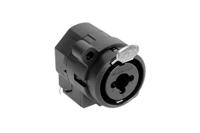 acjc6hbulk Amphenol Industrial Chassis Mount XLR Connector, Horizontal, Female, IP40, 50 V, 1 Way, Gold over Nickel Plating