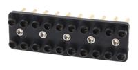 639358-21 Staubli Straight PCB Socket, 20-Contact, 2-Row, 12mm Pitch, Solder Termination