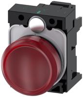 3su1103-6aa20-3aa0 Siemens, SIRIUS ACT 3SU11, Panel Mount Red LED Indicator, 22mm Cutout, Round, 110V ac