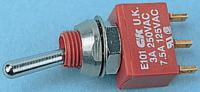 e107syzqe C & K Toggle Switch, Panel Mount, On-Off-(On), SPDT, Solder Terminal
