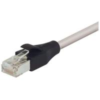 trd695sz-7 L-ComTRD, 7ft Cat6, Grey RJ45 to Male RJ45 Male, Copper Braid Shielded, Terminated PVC Sheath