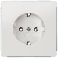 5ub1853 Siemens DELTA White 1 Gang Electrical Socket, 2 Poles, 16A, Schuko, Indoor Use