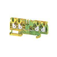 2051560000 Weidmuller  A Series Green/Yellow, 4mm², Single-Level, Push In Termination