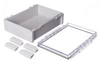 96027665-b-273612-pc-v0-g-7035 Bopla Bocube Series Light Grey Polycarbonate Enclosure, IP66, IP68, IK07, Transparent Lid, 284 x 364 x 120mm