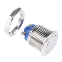 av091003c910 APEM Push Button Switch, Momentary, Panel Mount, 19.2mm Cutout, SPST, 24/48V dc