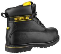 p708026 CAT Holton Black Steel Toe Capped Men's Safety Boots, UK 9, EU 43