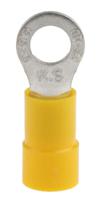 613-9659 RS PRO Insulated Ring Terminal, M5 Stud Size, 4mm² to 6mm² Wire Size, Yellow