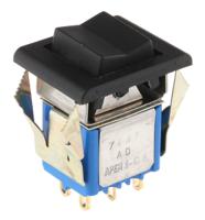 7647adu1202u732 APEM DPDT, (On)-Off-(On) Rocker Switch Panel Mount