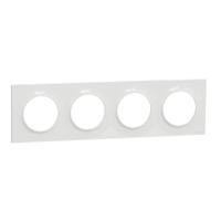s520708 Schneider Electric White 4 Gang Cover