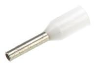 966067-1 TE Connectivity Insulated Crimp Bootlace Ferrule, 6mm Pin Length, 1mm Pin Diameter, 0.5mm² Wire Size, White