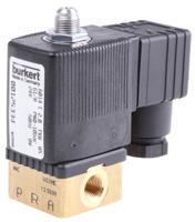 125334 Burkert Solenoid Valve , 3 Port, NC, 24 V ac 3.18 mm, 3.18 mm