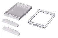 96024245-b-181304-pc-v0-g-7035 Bopla Bocube Series Light Grey Polycarbonate V0 Enclosure, IP66, IP68, IK07, Transparent Lid, 191 x 125 x 40mm