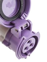 3351609 Scame IP66, IP67 Purple Cable Mount 3P Industrial Power Socket, Rated At 16A, 20 → 25 V