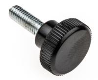 702-7535 RS PRO Black Knurled Clamping Knob, M5, Threaded Stud