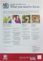 181-1481 Health & Safety Law Safety Poster, Plastic, English, 420 mm, 297mm