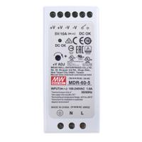 mdr-60-5 MEAN WELL MDR Switched Mode DIN Rail Power Supply, 85 → 264V ac ac Input, 5V dc dc Output, 10A Output, 60W