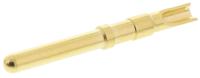 222609-24 Staubli Yellow Male Test Plug, 2mm Connector, Solder Termination, 10A, 30 V, 60V dc, Gold Plating
