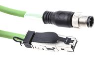 1044470010 Weidmuller, 1m Cat5, Green M12 to RJ45, Terminated PUR Sheath
