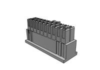 ipd1-10-d-k Samtec, IPD1 Male Crimp Connector Housing, 2.54mm Pitch, 20 Way, 2 Row