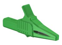 669755-25 Staubli Crocodile Clip 4 mm Connection, Brass Contact, 32A, Green