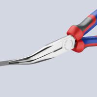 26-25-200 Knipex Long Nose Pliers, 200 mm Overall, Angled Tip, 73mm Jaw