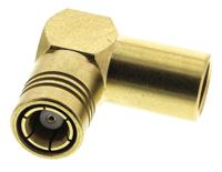 r114165000w Radiall, Plug Cable Mount SMB Connector, 50Ω, Clamp Termination, Right Angle Body